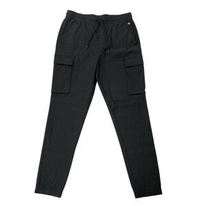 Kenneth Cole Active Cargo Joggers Mens Medium Black Stretch Athletic Travel
